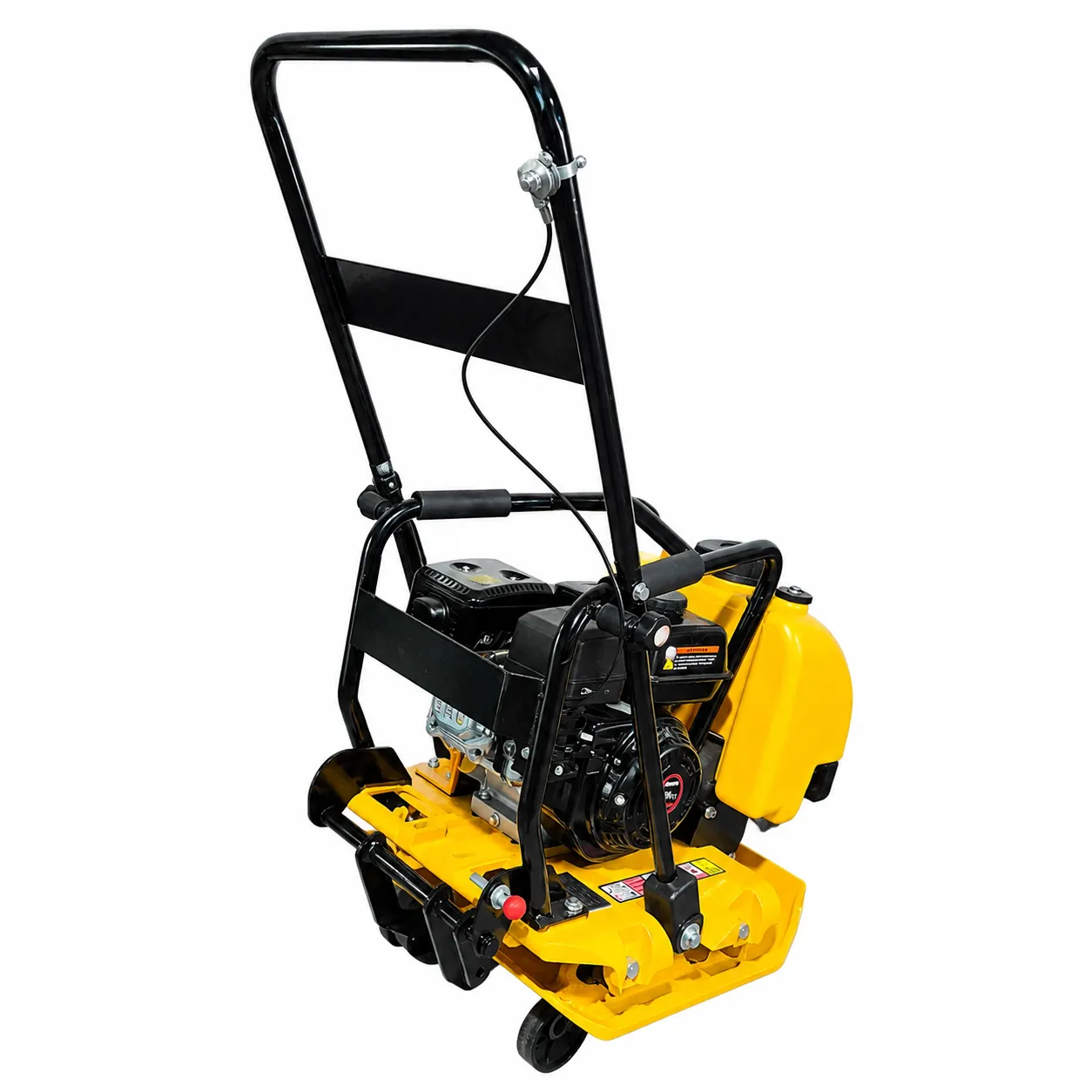 Виброплита бензиновая С90T Promico (чугунное основание 20 Кн 6,5 л/с, бак, колёса)