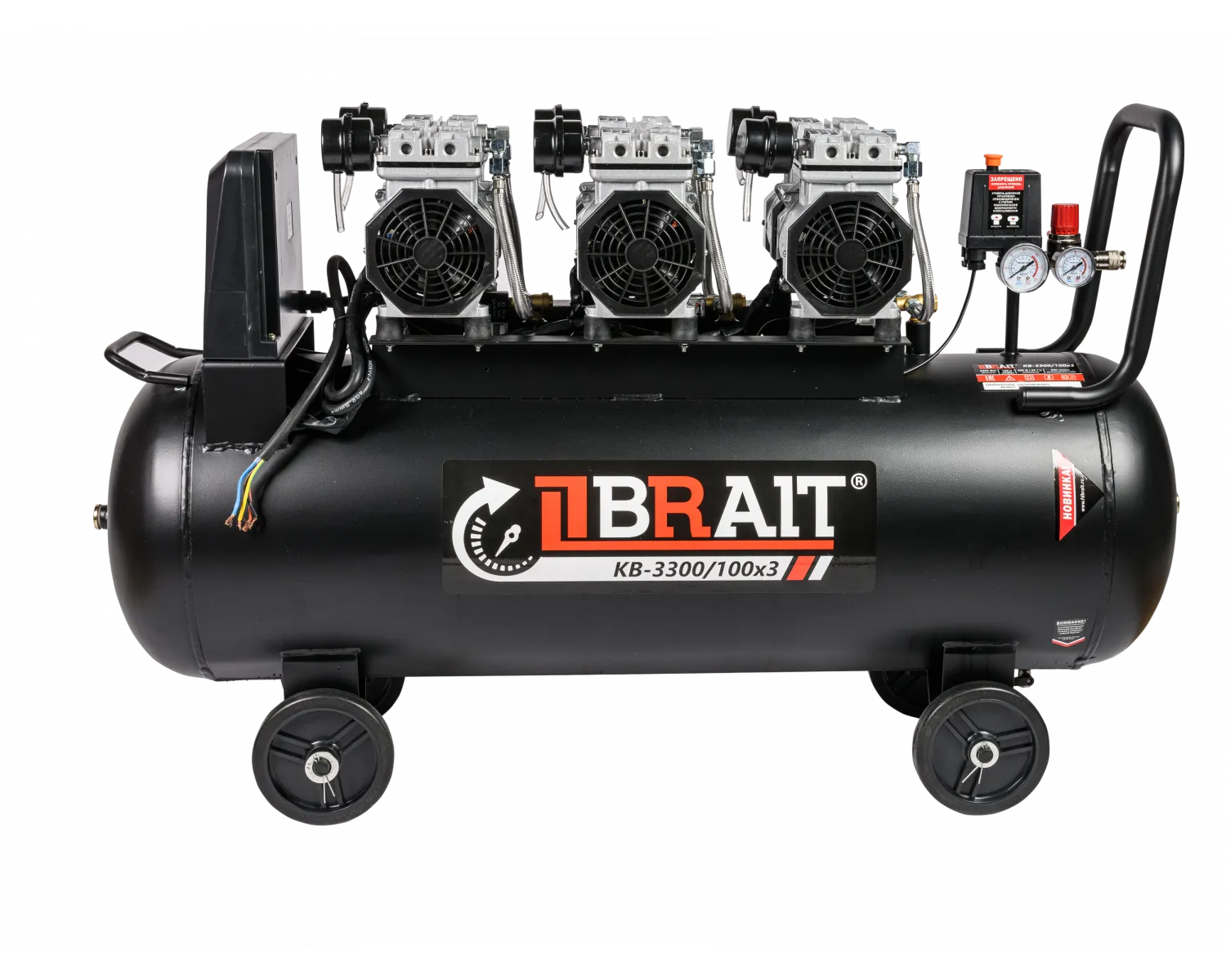 Воздушный компрессор BRAIT KВ-3300/100Х3