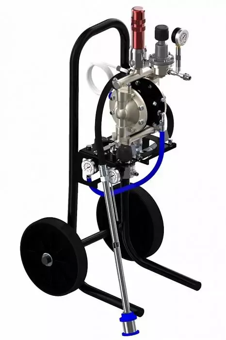 Насос SAGOLA DM 1/400 на тележке для подачи краски