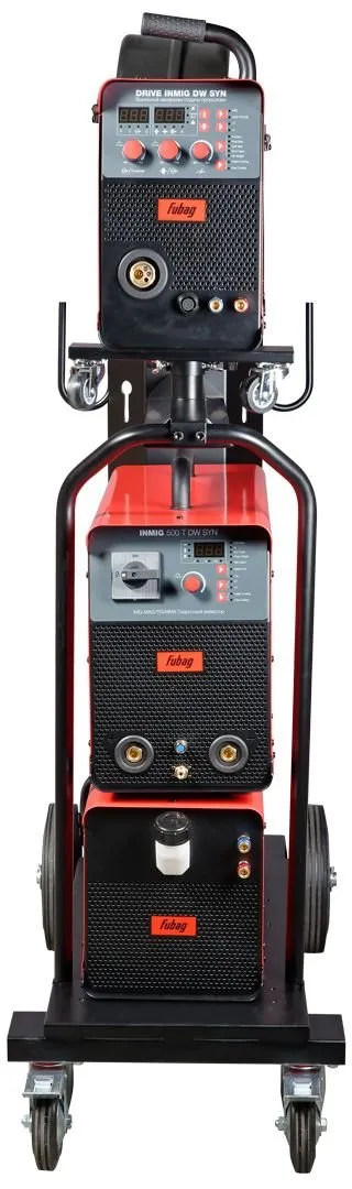 Полуавтомат сварочный INMIG 500T DW SYN, DRIVE INMIG DW (шланг пакет 5м,  горелка FB 500 3m, блок жидкостного охлаждения Cool 70, тележка) FUBAG