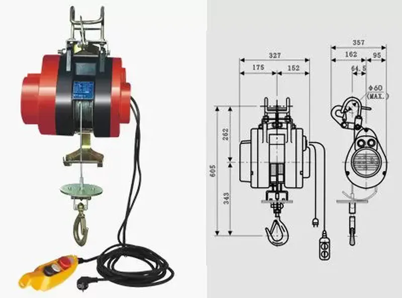 Электрическая лебедка HXS-500F г/п 500 кг в/п 30м «EURO-LIFT»