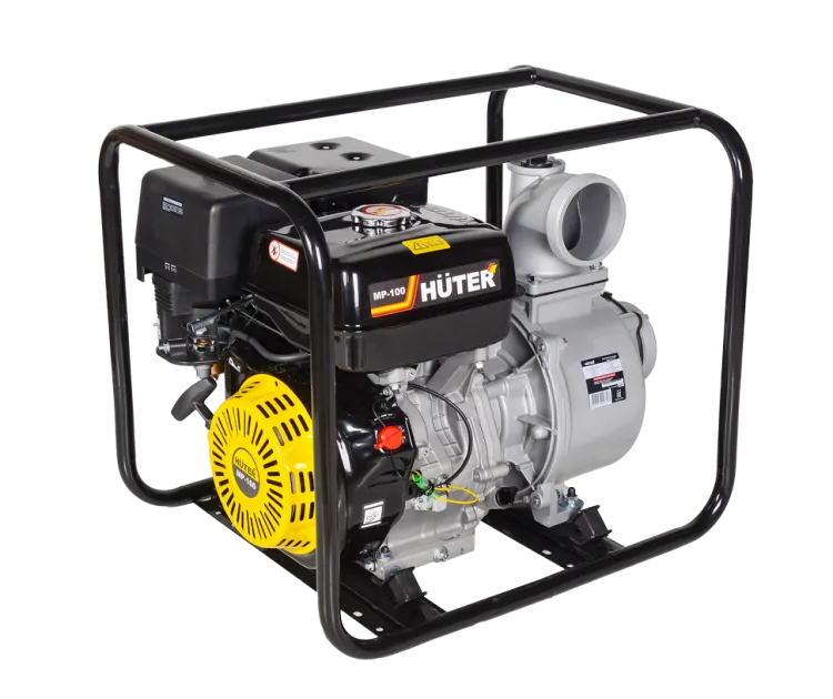 Мотопомпа бензиновая HUTER MP-100