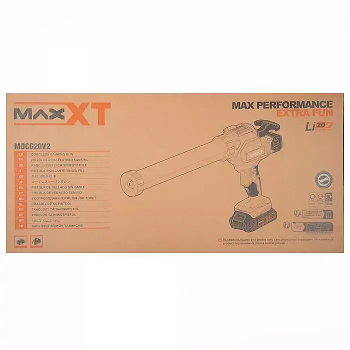 Аккумуляторный пистолет для герметика MAXXT MDCG20V2 20V/2.0AH 0,6 л для герметизации
