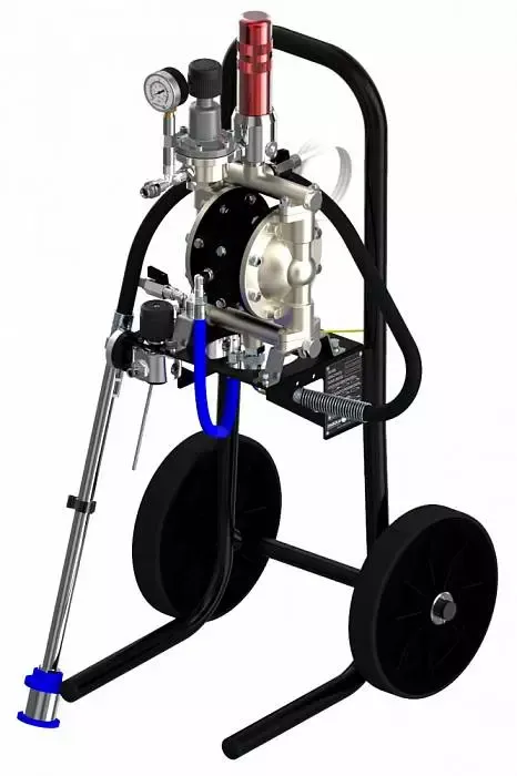 Насос SAGOLA DM 1/400 на тележке для подачи краски