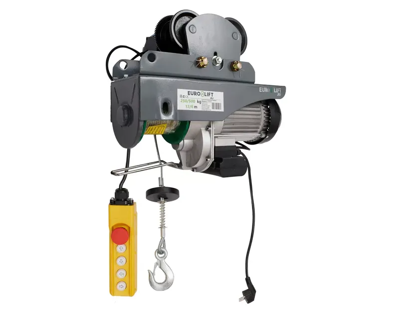Передвижная лебедка электрическая KX 500 г/п 250/500 кг, в/п 12/6 м «EURO-LIFT»