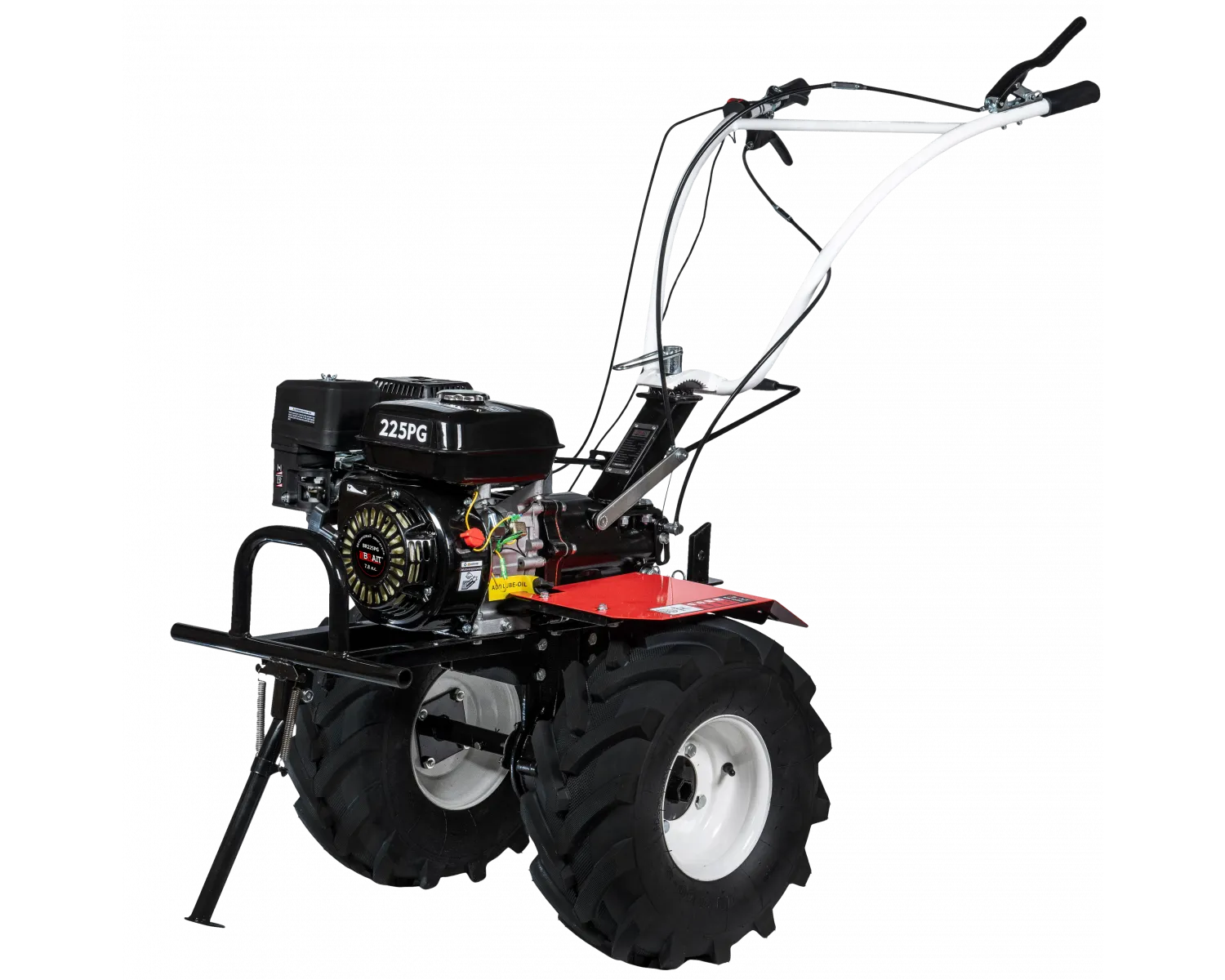 Бензиновый мотоблок BRAIT-105 W мощность ( 7.8 л.с ) ( колеса 19*7-8 EXTREME, чугунный редуктор)