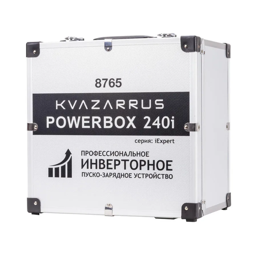 Пуско-зарядное устройство инверторное KVAZARRUS PowerBox 240i, таймер, алюминиевый кейс