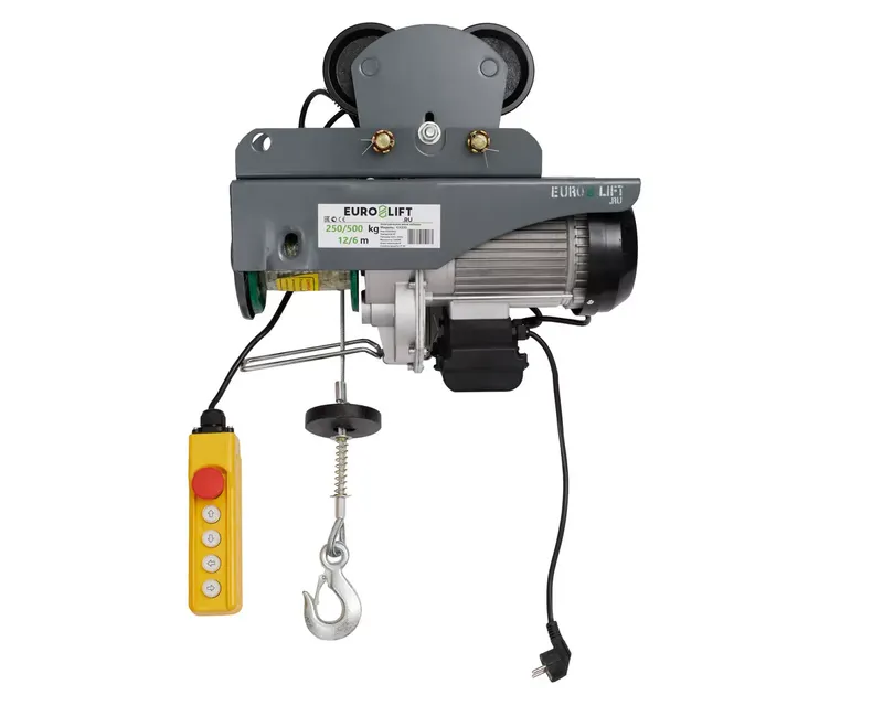 Передвижная лебедка электрическая KX 500 г/п 250/500 кг, в/п 12/6 м «EURO-LIFT»