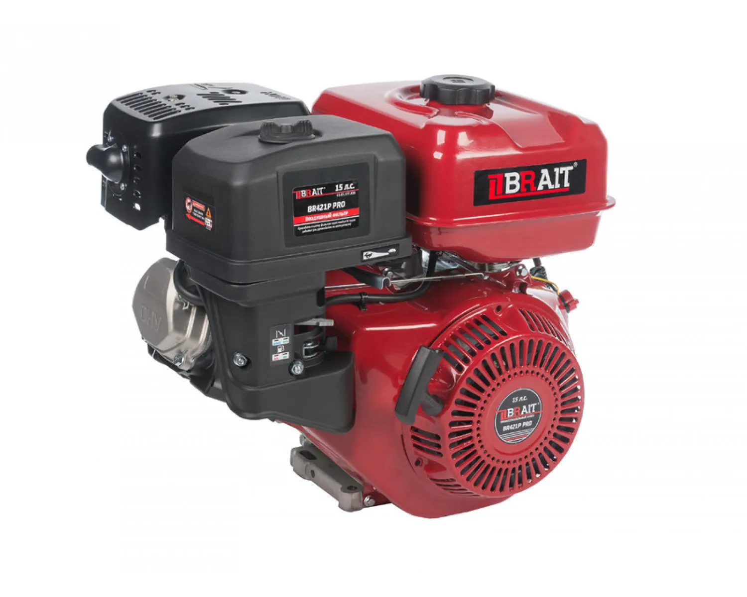Бензиновый двигатель BRAIT-421P (18A) PRO мощность 15 л.с.  d- шкива 25мм
