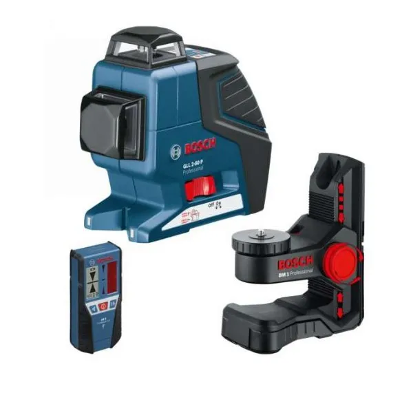 Лазерный нивелир «BOSCH» GLL 2-80 + BM1 + LR2+L-Boxx
