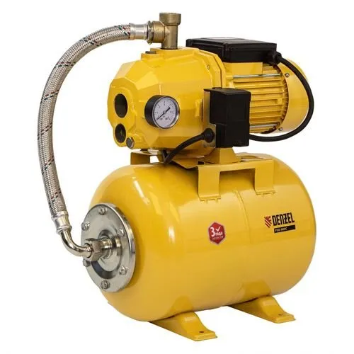 Станция эжекторная насосная PSD800C, 800 Вт, 2400 л/ч, ресивер 24 л, всасывание 20 м Denzel