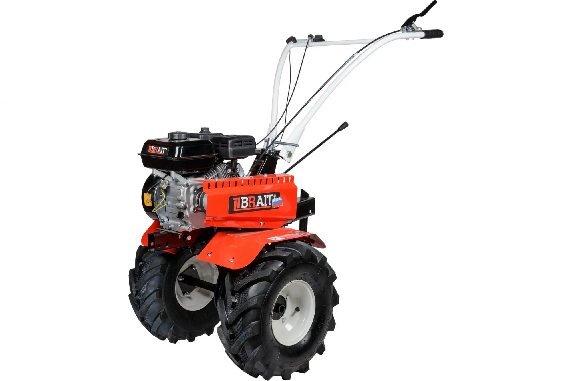Бензиновый мотоблок BRAIT MKP403W мощность ( 7.8 л.с ) ( колеса 19*7-8 EXTREME, 3 вперед/1 назад, чугунный редуктор)
