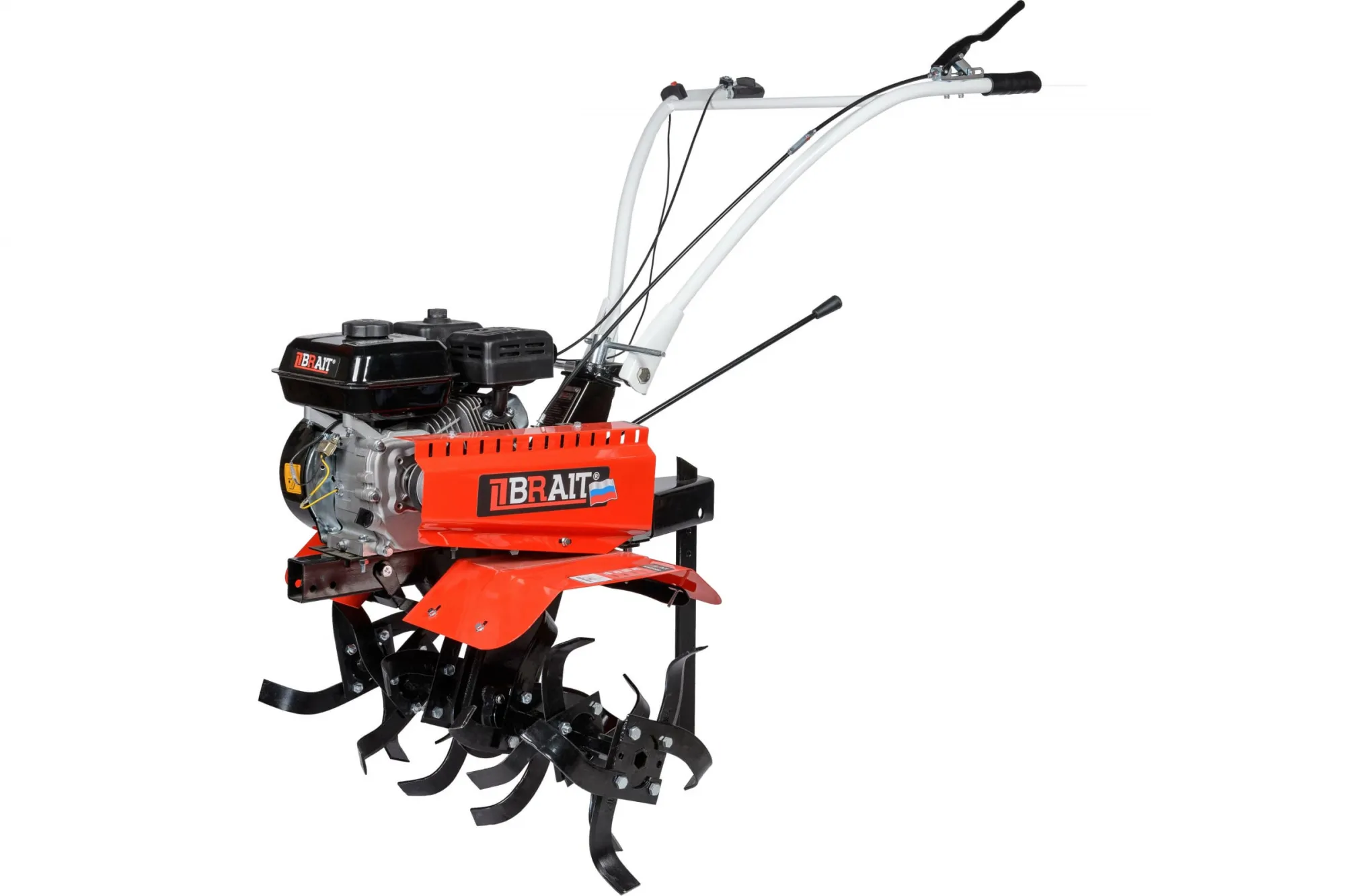 Бензиновый мотоблок BRAIT MKP403W мощность ( 7.8 л.с ) ( колеса 19*7-8 EXTREME, 3 вперед/1 назад, чугунный редуктор)