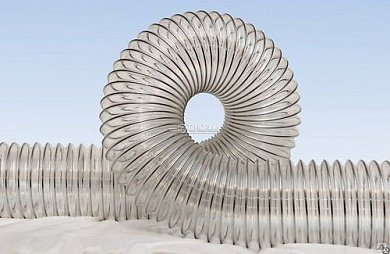 Воздуховод из полиуретана PU-0.4мм - 500 гибкий, армирован стальной упругой спиралью