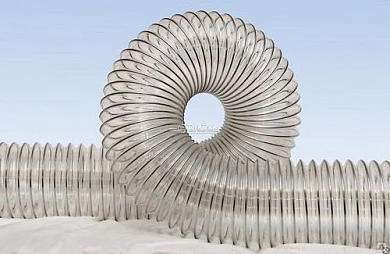 Воздуховод из полиуретана PU-0.4мм - 140 гибкий, армирован стальной упругой спиралью